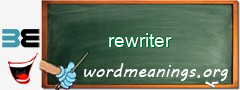 WordMeaning blackboard for rewriter